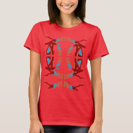 Burgundy Tan Blue Abstrakt Mediterranean Watch T Shirt