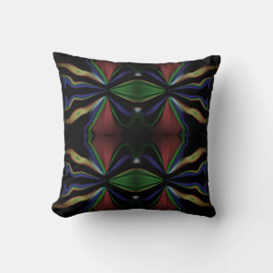 Burgundy Tan Grönt Black Blue Jewel-like Design Kudde