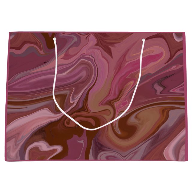 Burgundy taupe Marble gift bag (Framsidan)