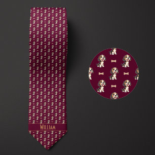 Burgundy Tecknad Beagle Slips