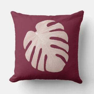 Burgundy Tropical Pillow Utomhuskudde