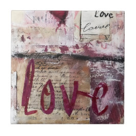 Burgundy Valentine Design Series 12 Kakelplatta