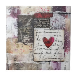 Burgundy Valentine Design Series 8 Kakelplatta