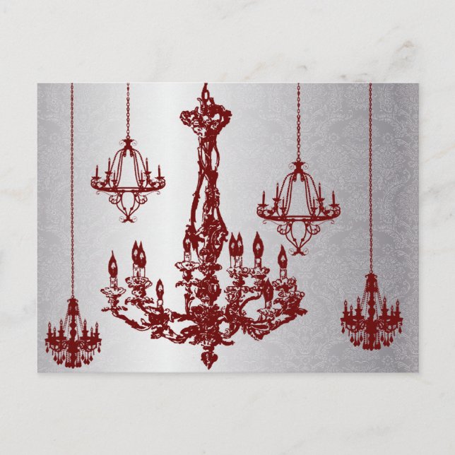 Burgundy Vin Chandelier OSA kort (Framsida)