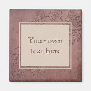 Burgundy Vin Grapevine Anpassningsbar Text Magnet