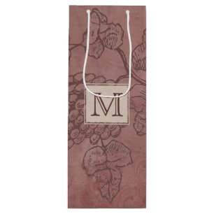 Burgundy Vin Grapevine Monogram