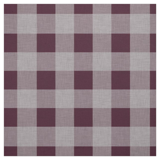 Burgundy Vin och Grått | Stora kontroller Tyg (Provkarta)