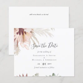 Burgundy Vin Pampas Grass Tropical Bröllop