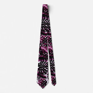 Burgundy vin Tropisk palmblad Ö Chic halsduk Slips