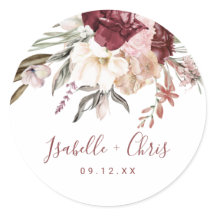 Burgundy Vin Wildblomma Bröllop