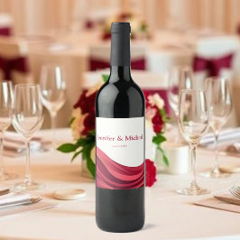 Burgundy Vinflaska Etikett