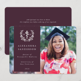 Burgundy+Vit Doktor av osteopatisk medicin Meddelande