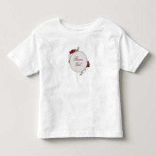 Burgundy  & Vit ros Flower Girl T-Shirt