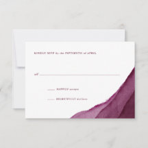 Burgundy Watercolor Bröllop OSA