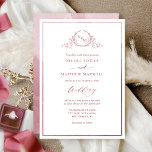 Burgundy Watercolor Chic Monogram Bröllop Inbjudningar<br><div class="desc">Önska dina gäster med den här vackra bröllopsinbjudan med ett utsökt botaniskt monogram från hand plockade och moderna handskrivna kalligrafidetaljer. Förmåga att byta "tillsammans med sina föräldrar" till "tillsammans med sina familjer", "tillsammans med underbar glädje" eller "tillsammans med underbart nöje". Framtill med delikat burgundi, mulbert vattenfärg ram. Tillbaka med vackra...</div>