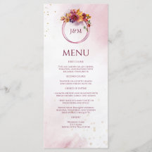 Burgundy Watercolor Fall Bouquet Elegant bröllop