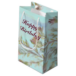 Burgundy Watercolor Gift-säck med lätt skikt