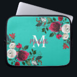 Burgundy Watercolor Peony Ro Blommigt Monogrammed Laptop Fodral<br><div class="desc">Burgundi vattenfärg botaniskt peony ro blommigt girly Laptop sleeve. Burgundy,  marsala,  vit vattenfärgspeony ro,  botaniskt blommigt chich design med mörk grönt löv och bär på akvarier eller turkos. En handskriven typografi med ditt namn,  Monogram och söt faller,  vinterburgundi-peony ro bouquet. Perfekten väljer fall eller vintersäsong. 3334</div>