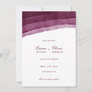 Burgundy Watercolor Spara datumet