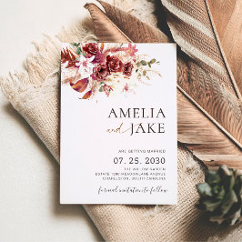 Burgundy We’re Getting Married Save the Date  Spara Datumet