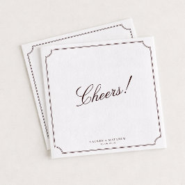 Burgundy Wedding Napkins Cheers Pappersservett