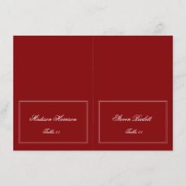 Burgundy Wedding Place Card DIY Inbjudningar