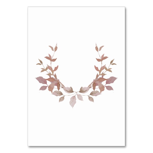 Burgundy Wedding Table Number Monogram Motif Bordsnummer (Framsidan)