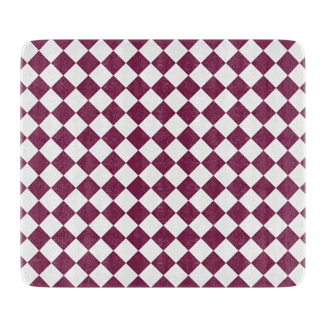 Burgundy White Checker Diamond Pattern (Framsidan)