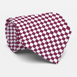 Burgundy White Checker Diamond Pattern Slips