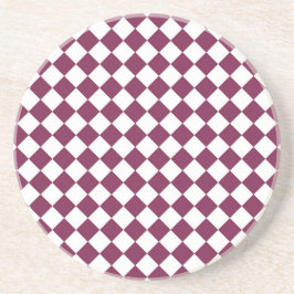 Burgundy White Checker Diamond Pattern Underlägg