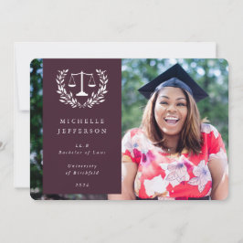 Burgundy+White Law Scale Laurel Wandeans Photo Meddelande