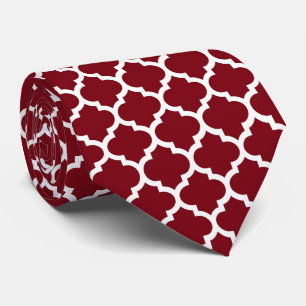 Burgundy White Moroccan Quatrefoil Mönster #5 Slips