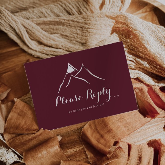 Burgundy White Mountain Menu Choice OSA Postcard Vykort (Skapare uppladdad)
