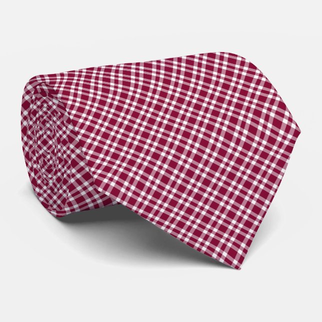 Burgundy White Plaid Pattern Slips (Rullad)