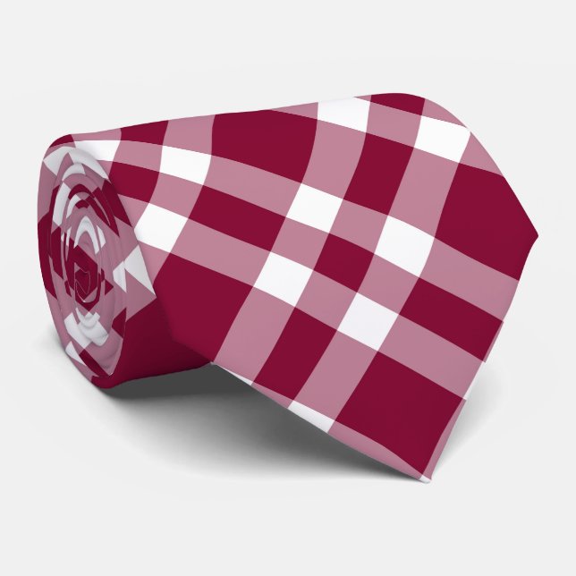 Burgundy White Plaid Pattern Slips (Rullad)