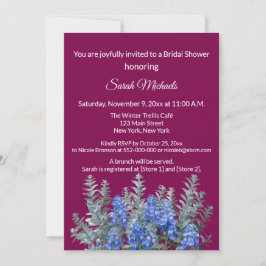 Burgundy Winter Inbjudningskort för möhippan