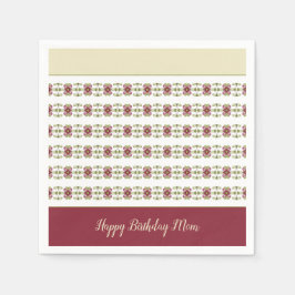 Burgundy with Cream Pappersservett