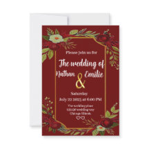 Burgundyblommor bröllop