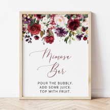 Burgundyblommor, Rosa blommor, Boho, Mimosa Bar 