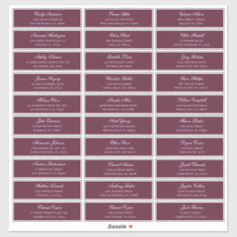 Burgundygästerna namn och adress. Leveransetikette Klistermärken