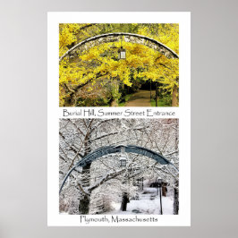 Burial Backe entrance Plymouth MORSA collage Poster