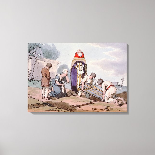 Burial, etchad av konstnären, publicerad 1804 (col canvastryck (Framsida)