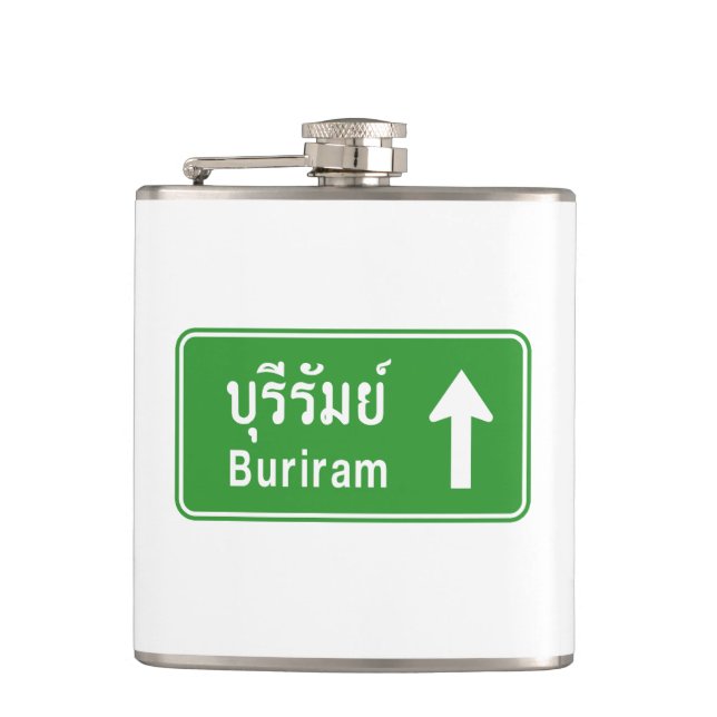 Buriram ⚠ Thai Highway Traffic Sign ⚠ Fickplunta (Framsidan)