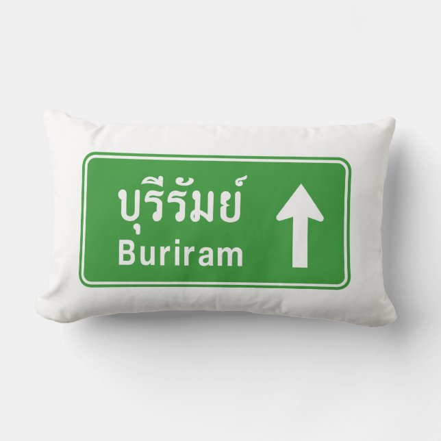 Buriram ⚠ Thai Highway Traffic Sign ⚠ Lumbarkudde (Framsida)