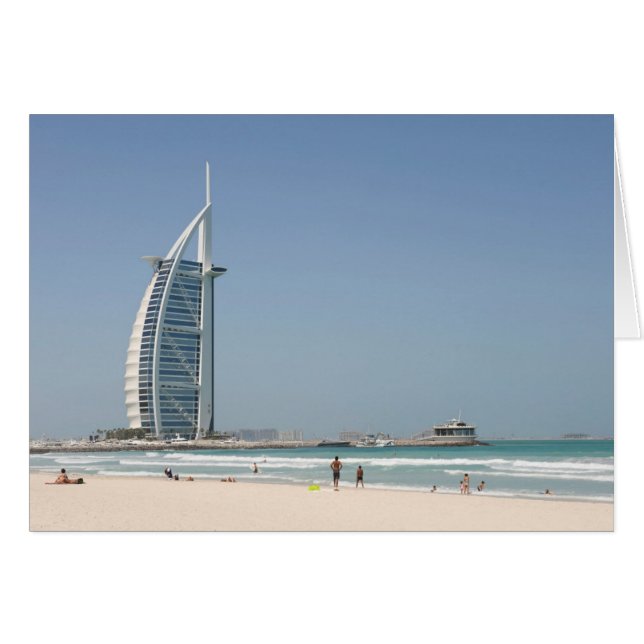 Burj Al Arab från Sunset Beach, Dubai Hälsningskort (Framsidan Horizontal)