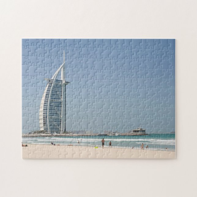 Burj Al Arab från Sunset Beach, Dubai Pussel (Horisontell)