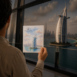 Burj Al Arab, Ikoniskt lyxhotell, Dubai Resor Vykort