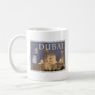 Burj al Arab Moské på kvällen Dubai Kaffemugg