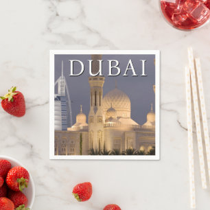 Burj al Arab Moské på kvällen Dubai Pappersservett