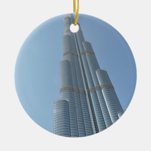 Burj Khalifa 3 Julgransprydnad Keramik (Framsidan)